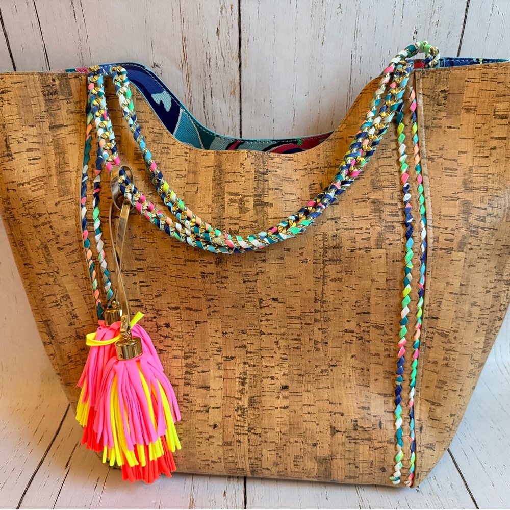 Lilly Pulitzer Reversible Pool Tote Exotic Garden, 2 bags in 1!!